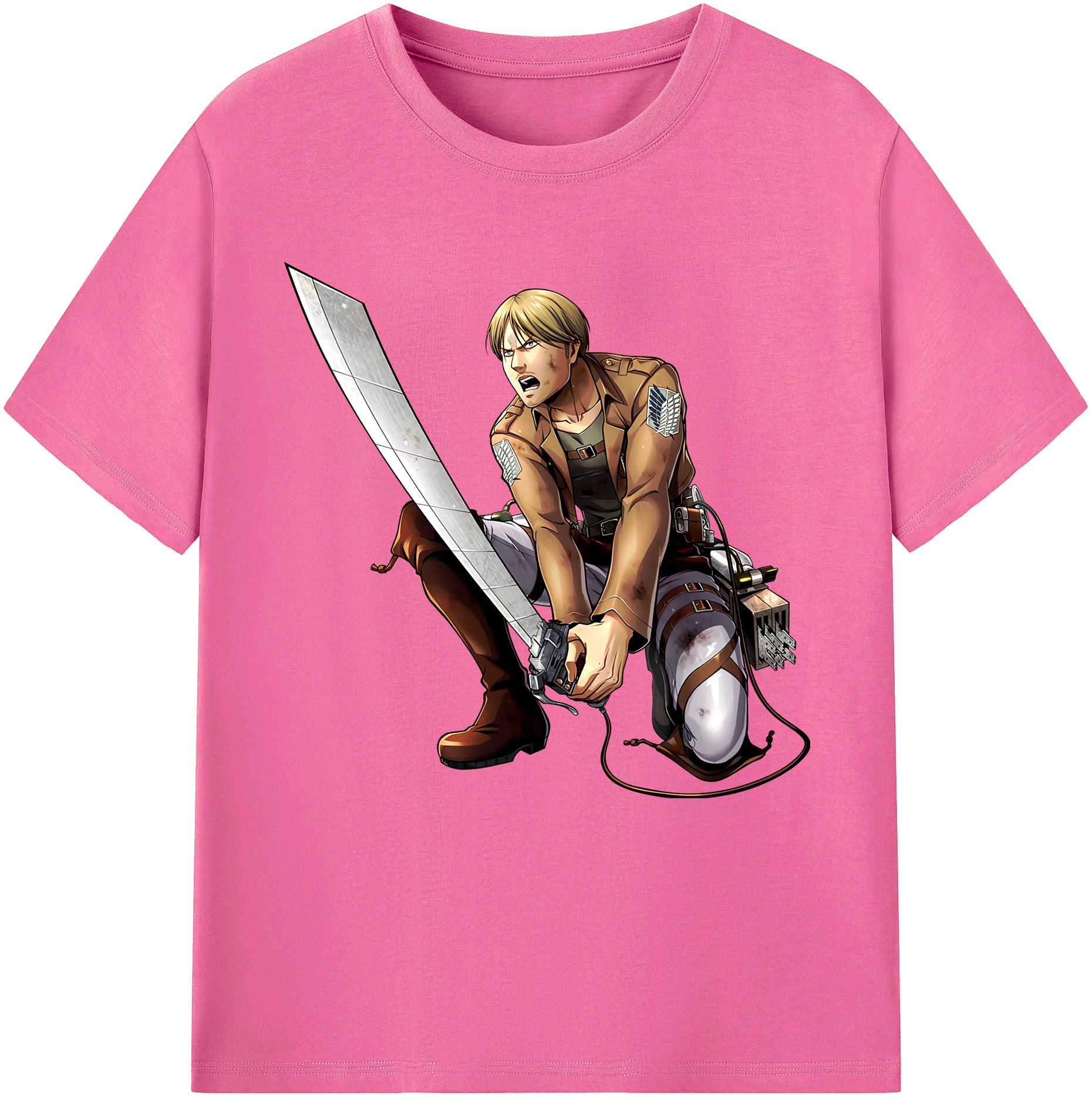 （画像用） 進撃の巨人 ミケ·ザカリアス Attack on Titan Mike Zakarius レディースカジュアルプリントTシャツ（綿100％）
